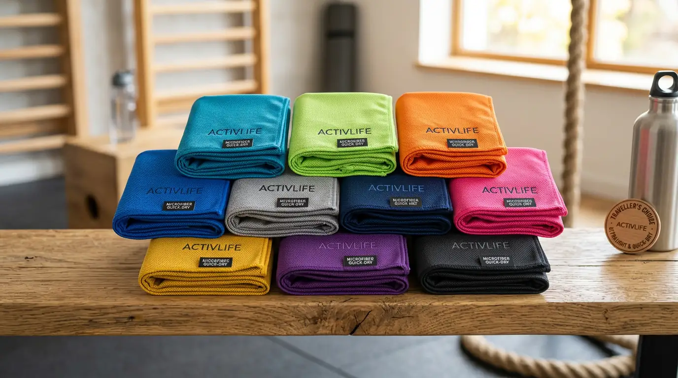 Handuk olahraga microfiber cepat kering ringkas dibawa