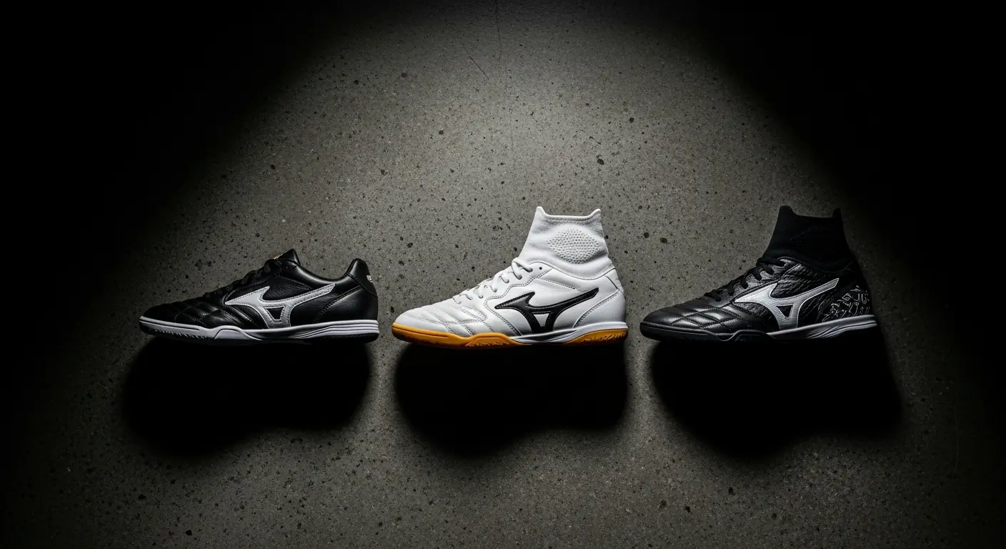 Perbandingan sepatu futsal dari berbagai tier harga menunjukkan perbedaan material dan kualitas
