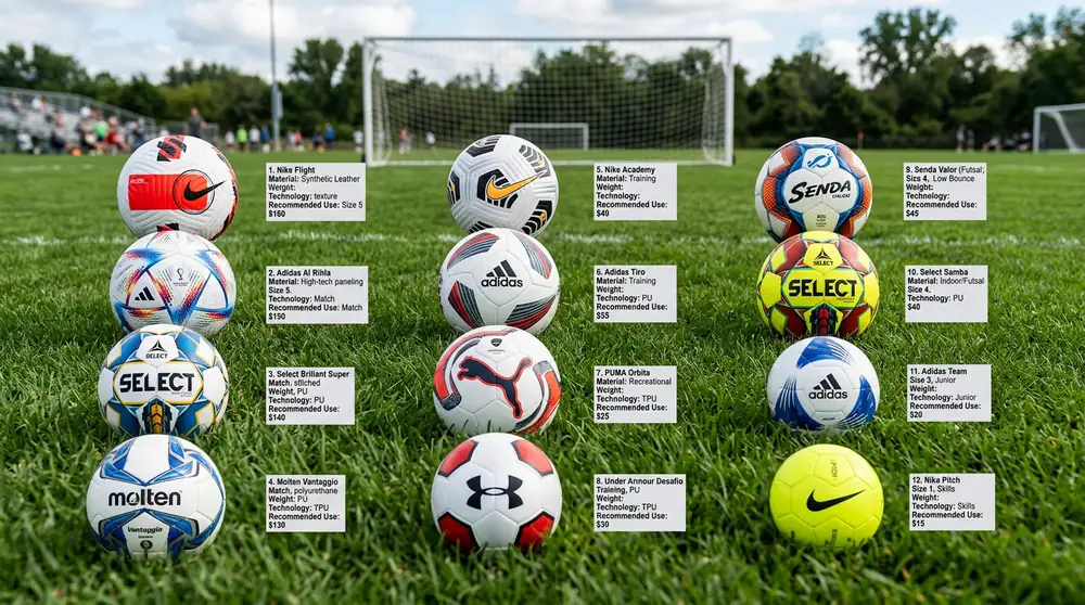 Panduan beli bola sepak ukuran bahan dan brand terbaik