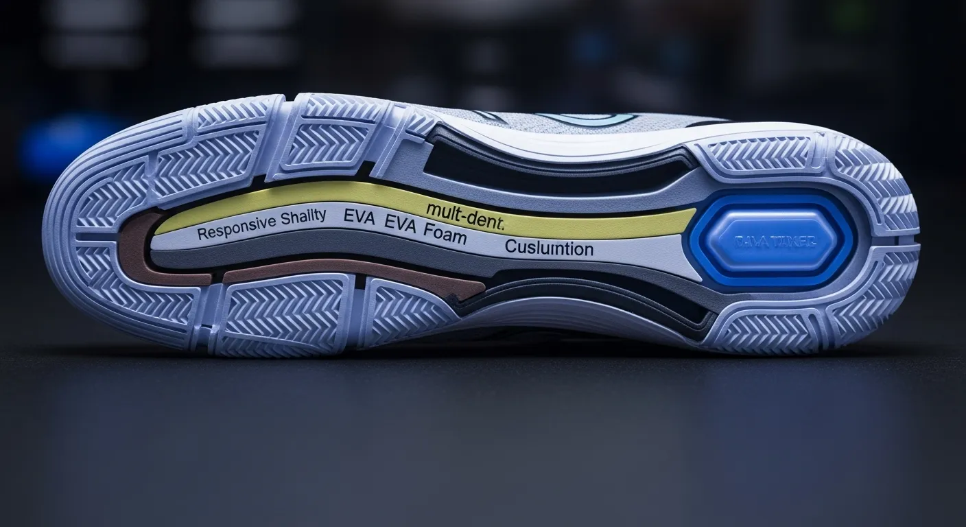 Teknologi unggulan sepatu futsal Ortuseight menampilkan konstruksi sol dan cushioning