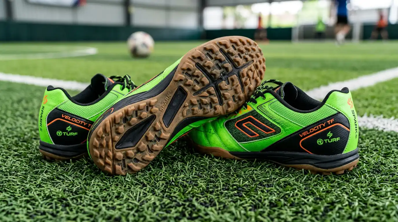 Sepatu futsal untuk rumput sintetis dengan sol terbaik