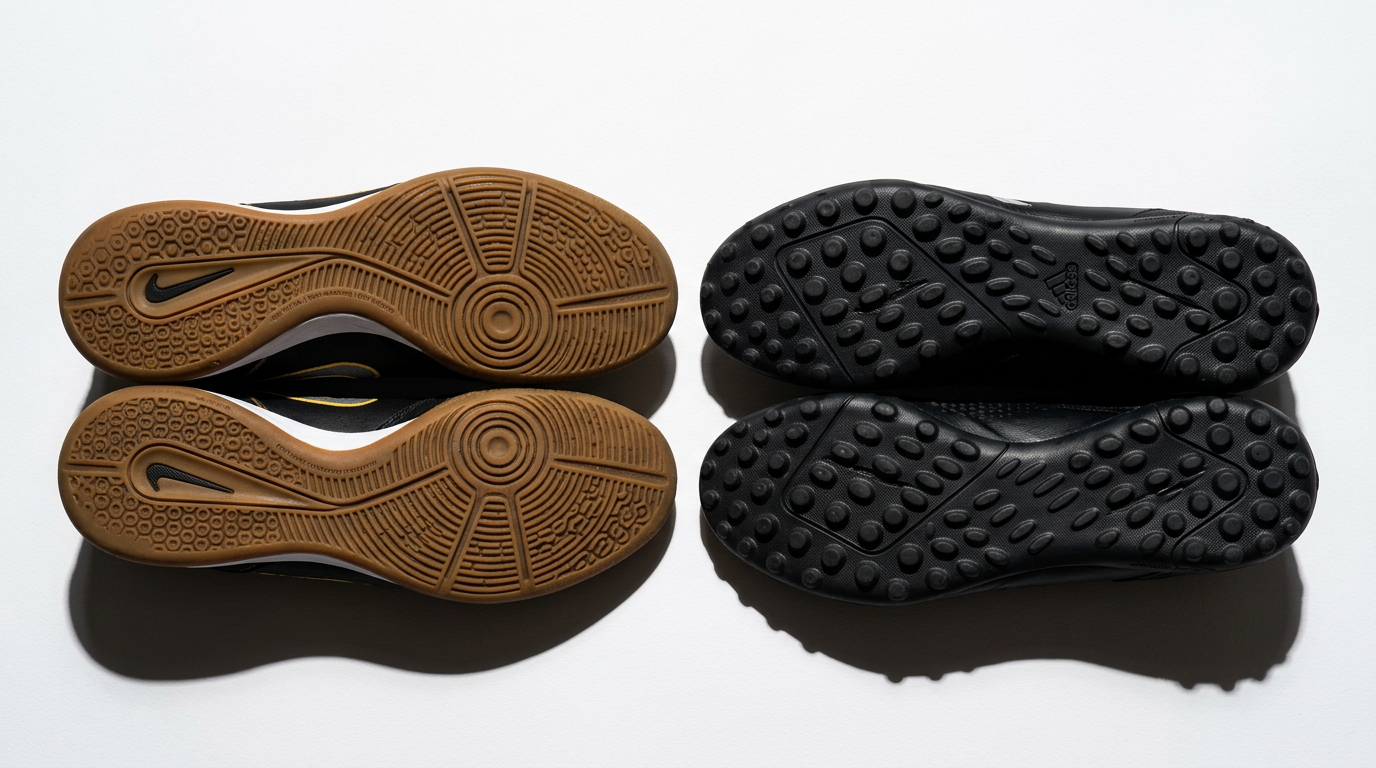 Perbandingan sepatu futsal sol datar vs sol gerigi