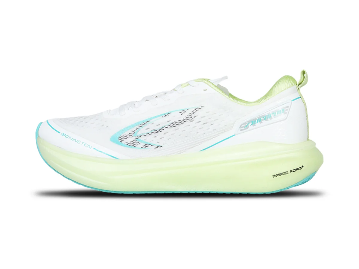 Foto produk 910 Nineten Aurorun Stride - Putih Gading/Hijau Tosca/Hijau Neon