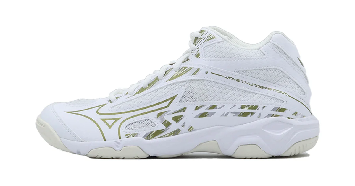 Foto produk Mizuno Wave Thunderstorm Mid - White/Gold/Snow White