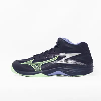 Mizuno Sepatu Voli Thunder Blade Z Mid - Evening Blue/Techno Green/Iolite