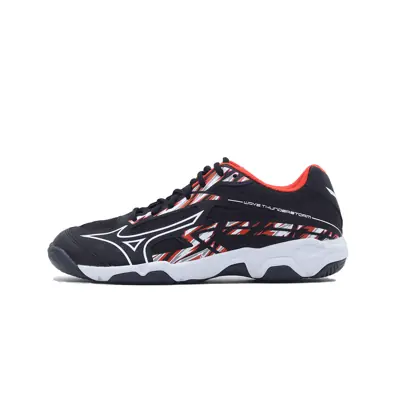 Mizuno Sepatu Voli Wave Thunderstorm - Black/White/Cherry Tomato