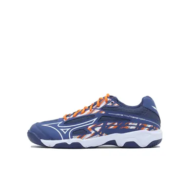 Mizuno Sepatu Voli Wave Thunderstorm - Dark Denim/White/Scarlet Ibis