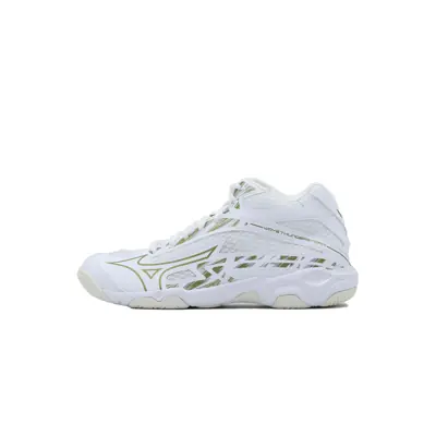 Mizuno Sepatu Voli Wave Thunderstorm Mid - White/Gold/Snow White