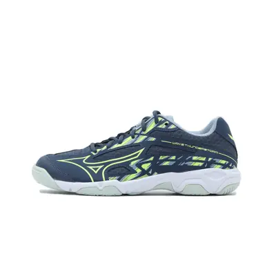 Mizuno Sepatu Voli Wave Thunderstorm - Orion Blue/Neo Lime/Misty