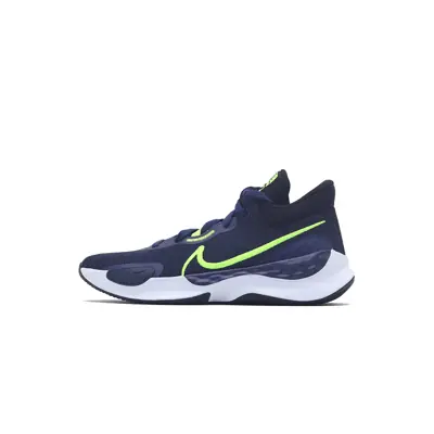 Nike Sepatu Basket Renew Elevate III - Black/Volt-Midnight Navy