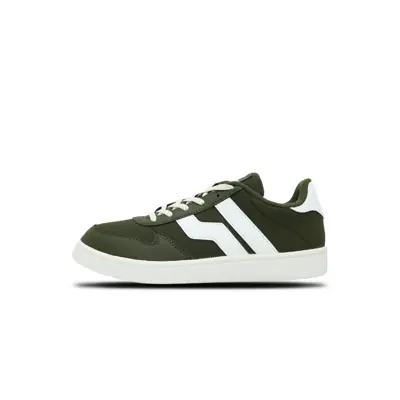 Piero Sepatu Sneakers Court Master - Dark Olive/White/Off White